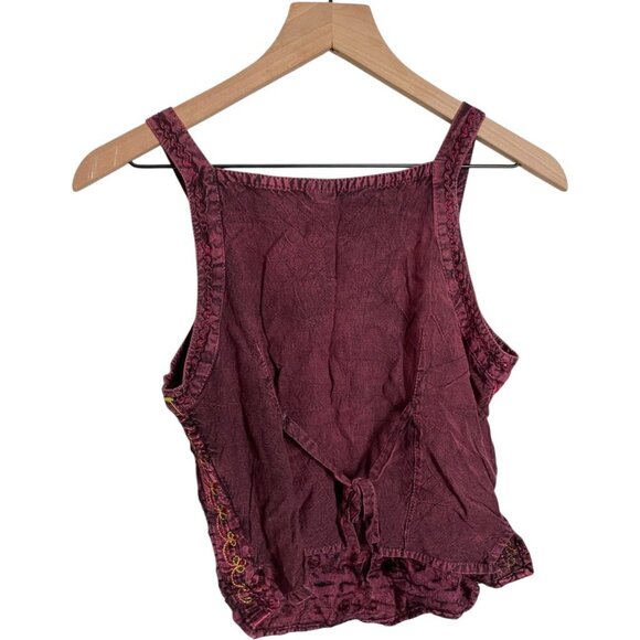 vintage Y2K 2000s maroon top with a boho vibe - Picture 6 of 6